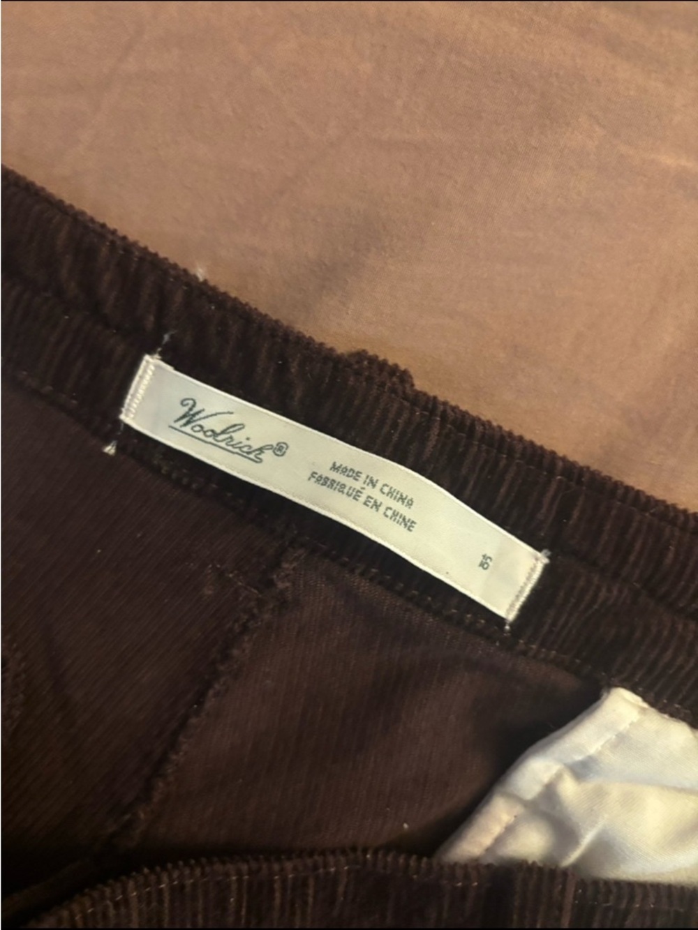 Woolrich Maroon Corduroy Pants View 2
